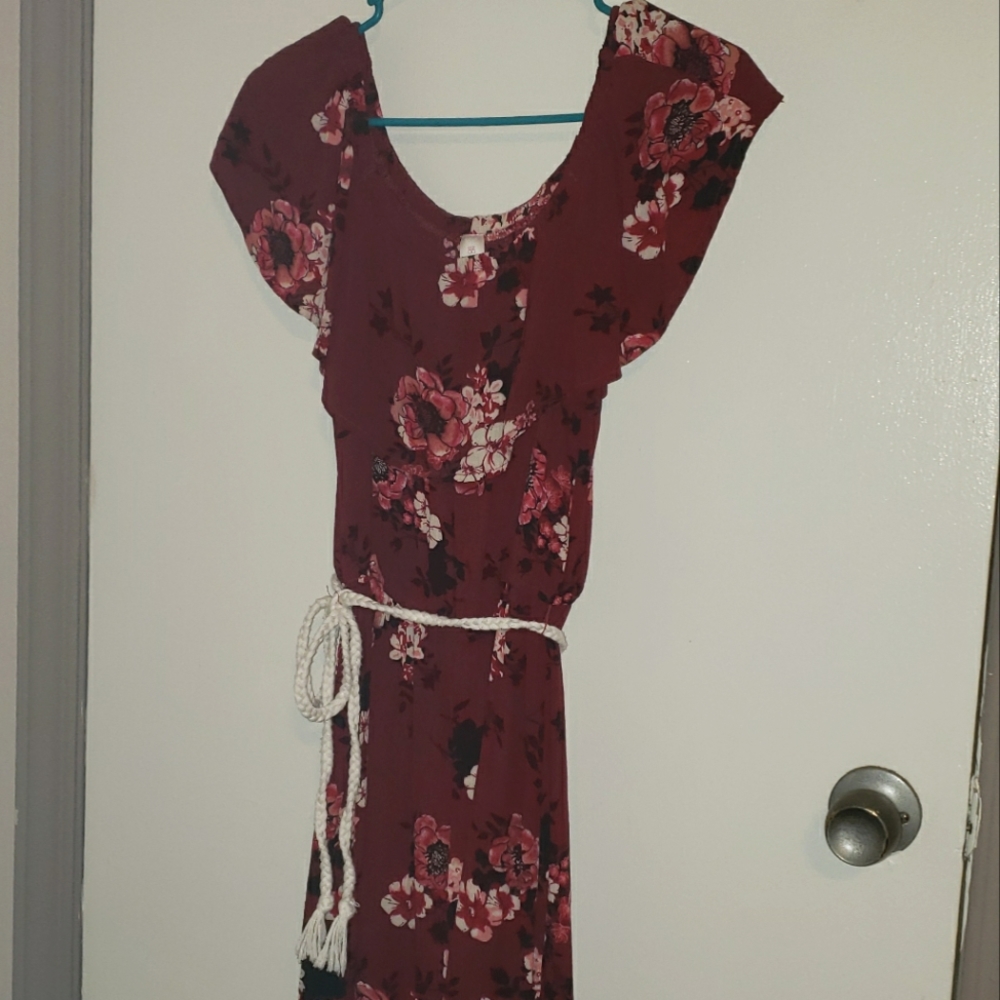 L NoBo Off-Shoulder Dress with cotton belt